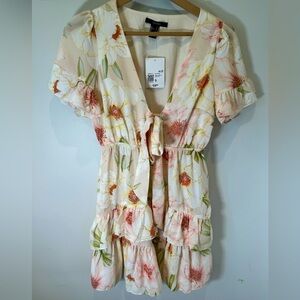 Forever 21. Cream/Multi mini dress. Size S. New with tags.